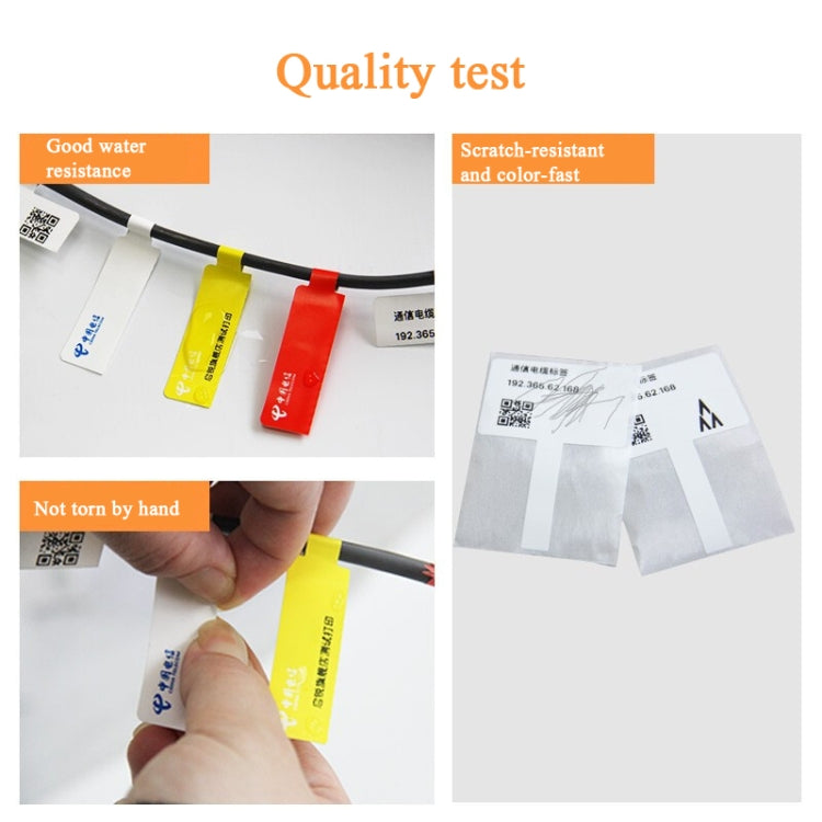 QR-285A Printer Thermal Sticker Paper Cable Label Paper 100 Sheet  F Type 25 x 38 + 40 (Red)