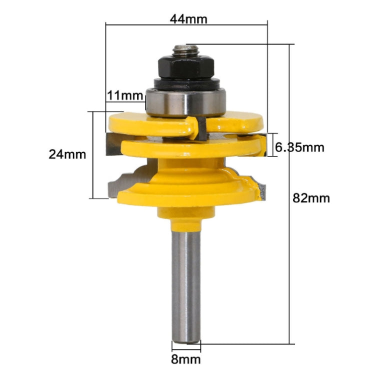 8 Handle Woodworking Milling Cutter For Glass Doors And Windows Engraving Tenon Cutter