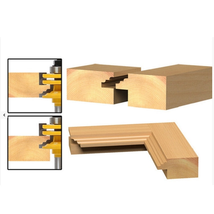 8 Handle Woodworking Milling Cutter For Glass Doors And Windows Engraving Tenon Cutter