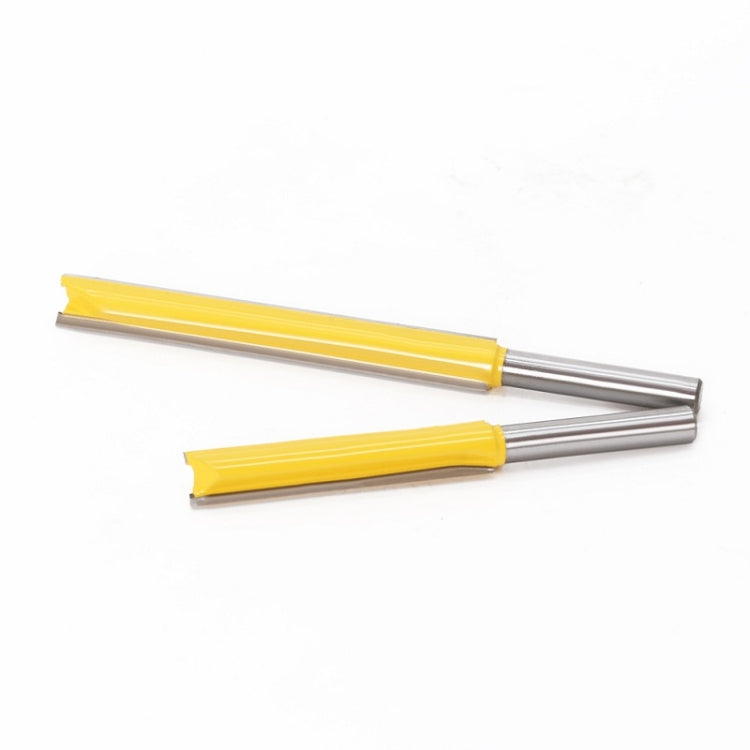 1/4 Handle Extended Double-Edged Straight Knife Trimming Machine Cutter Head, Model: 1/4x3/8x76mm