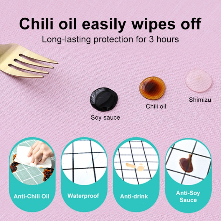 140x220cm  Solid Color PVC Waterproof Oil-Proof And Scald-Proof Disposable Tablecloth