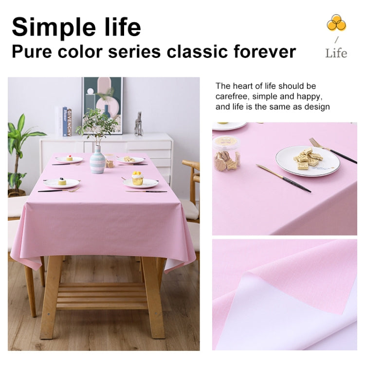 140x220cm  Solid Color PVC Waterproof Oil-Proof And Scald-Proof Disposable Tablecloth