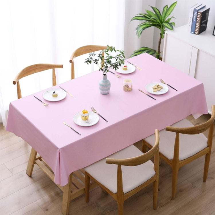 140x220cm  Solid Color PVC Waterproof Oil-Proof And Scald-Proof Disposable Tablecloth