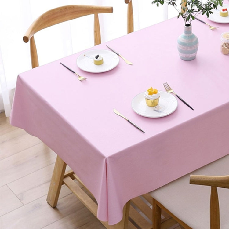 140x220cm  Solid Color PVC Waterproof Oil-Proof And Scald-Proof Disposable Tablecloth