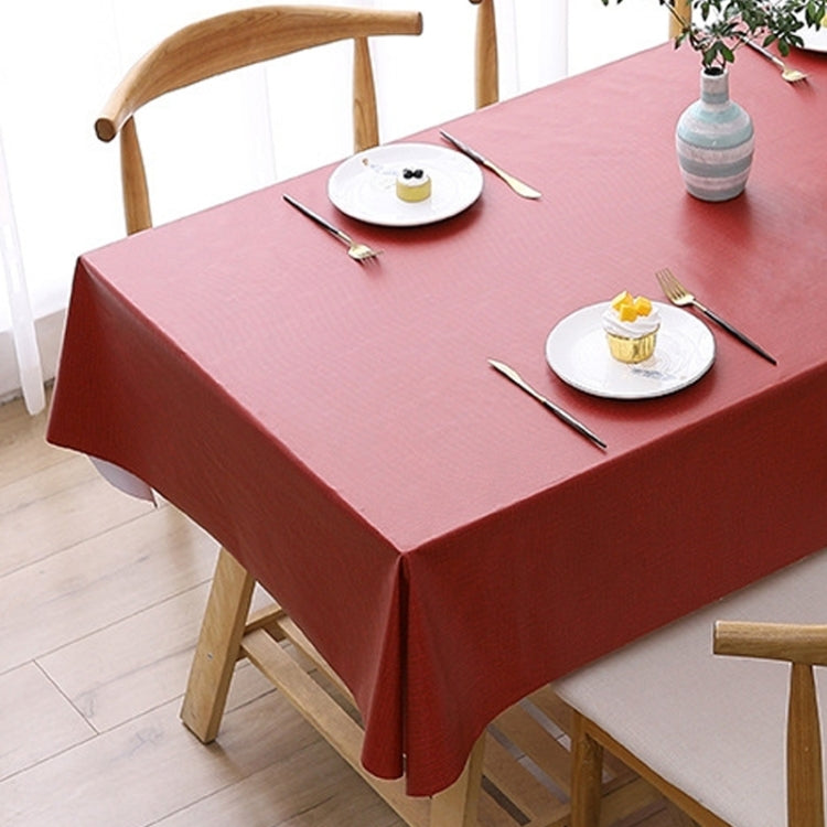 140x220cm  Solid Color PVC Waterproof Oil-Proof And Scald-Proof Disposable Tablecloth