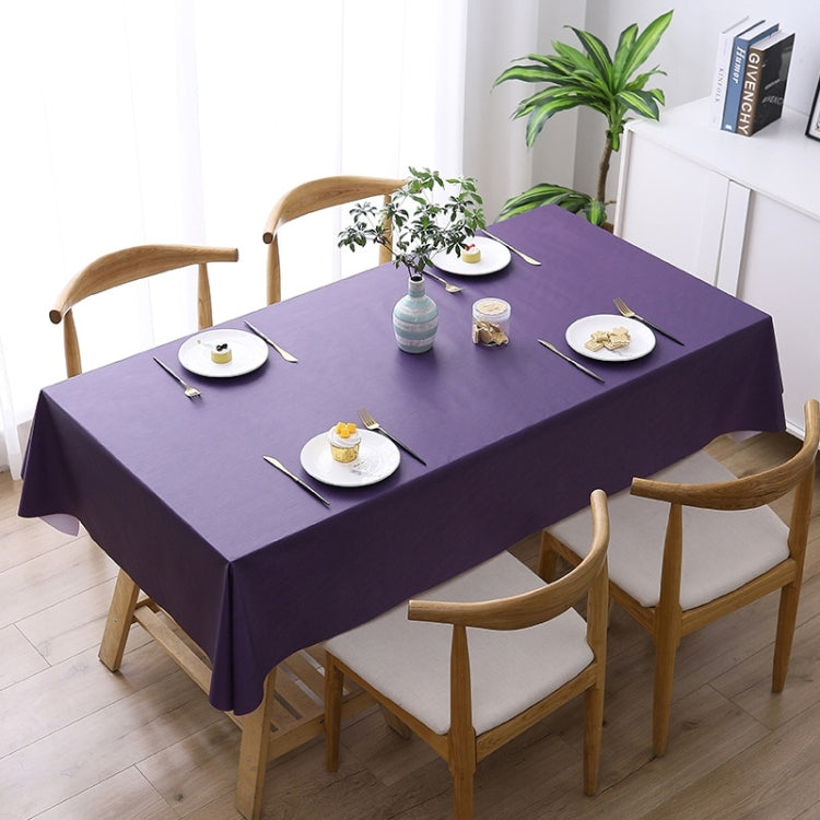 140x220cm  Solid Color PVC Waterproof Oil-Proof And Scald-Proof Disposable Tablecloth