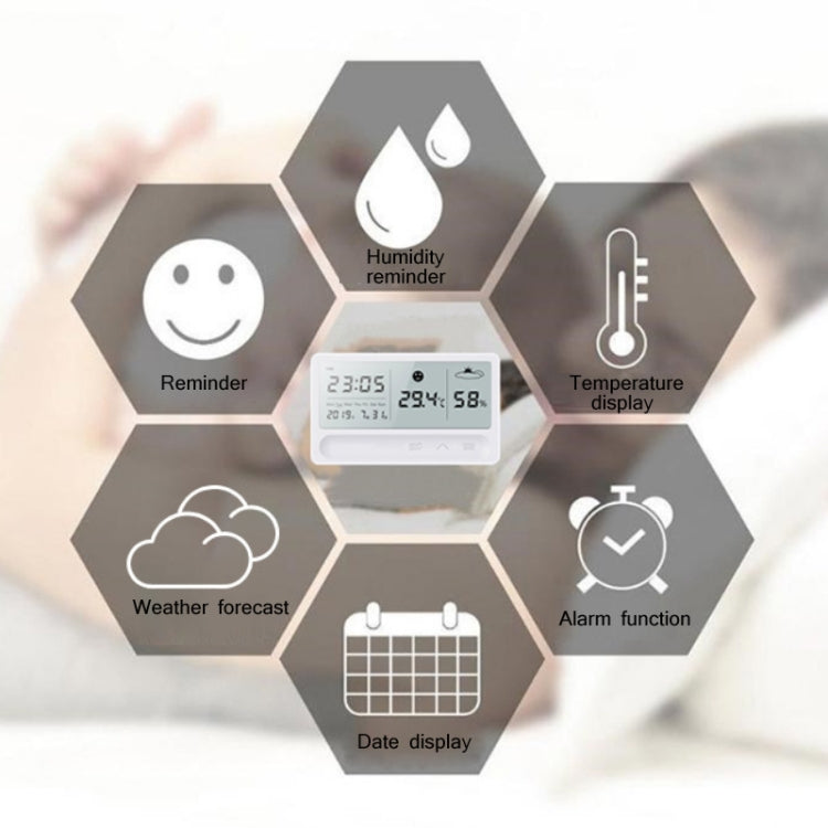 EXPED SMART LED Large Screen Electronic Thermometer Indoor Multifunctional Digital Clock Hygrometer