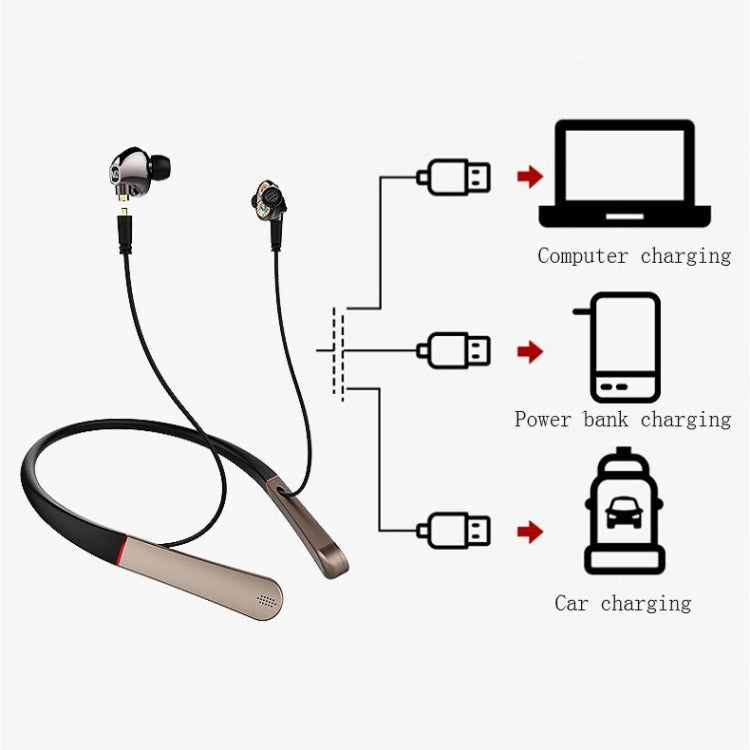 M2S Hanging Neck Bluetooth Universal In-Ear Sports Wireless Earphone