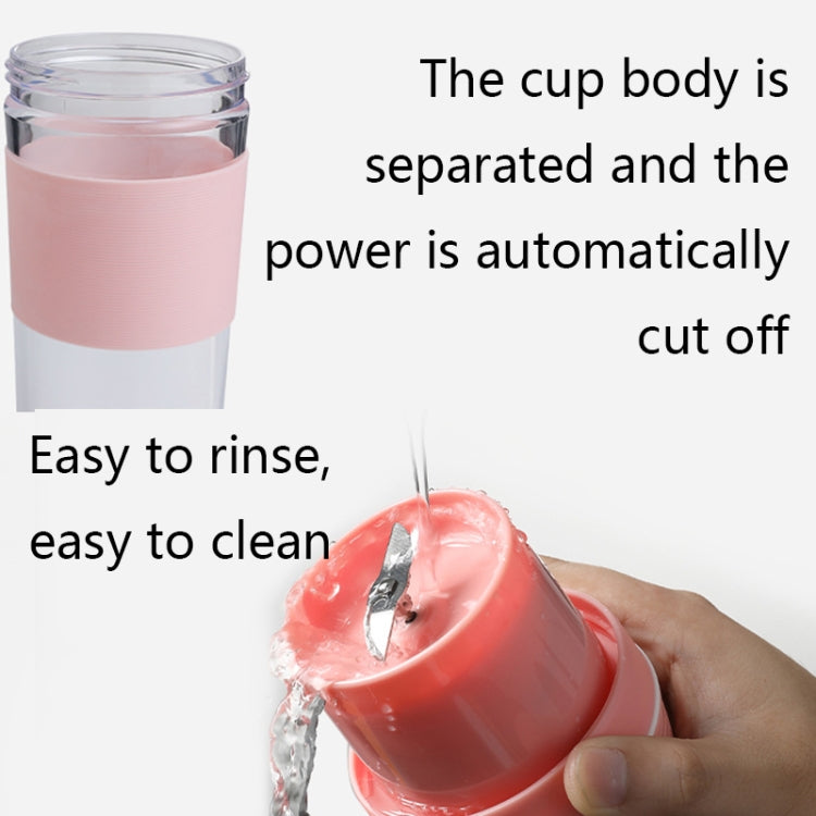 FS1300 Mini Juicer Home Portable Cooking Machine Student Juice Cup Juicer, Colour: Gem Blue Double Blade