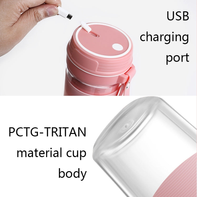 FS1300 Mini Juicer Home Portable Cooking Machine Student Juice Cup Juicer, Colour: Gem Blue Double Blade