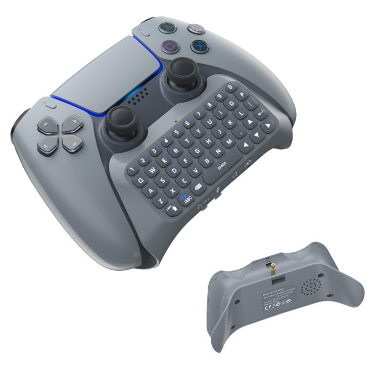 JYS-P5121 Bluetooth Wireless Handle Keyboard Can Chat Voice External Keyboard Suitable For PS5, Note: Without Handle  - Grey