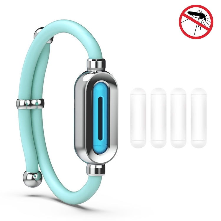 Blue SB-1301 Silicone Mosquito Repellent Bracelet Natural Plant Essential Oil Mosquito Buckle