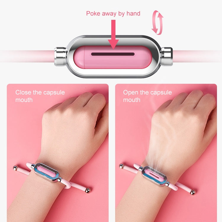 2 PCS Gray Pink SB-1301 Silicone Mosquito Repellent Bracelet Natural Plant Essential Oil Mosquito Buckle