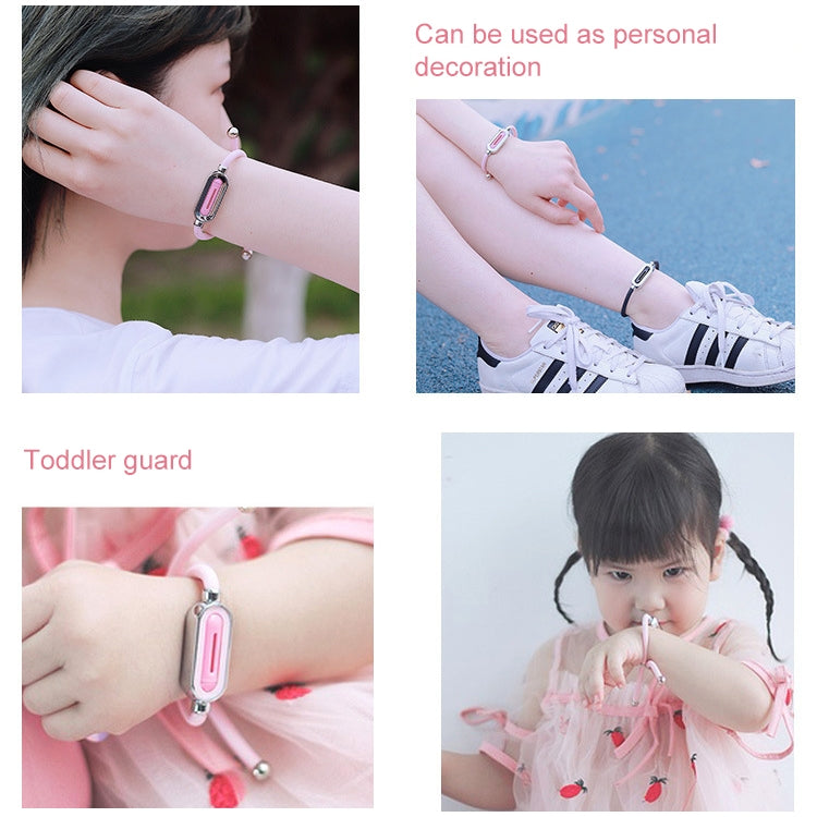 2 PCS Gray Pink SB-1301 Silicone Mosquito Repellent Bracelet Natural Plant Essential Oil Mosquito Buckle