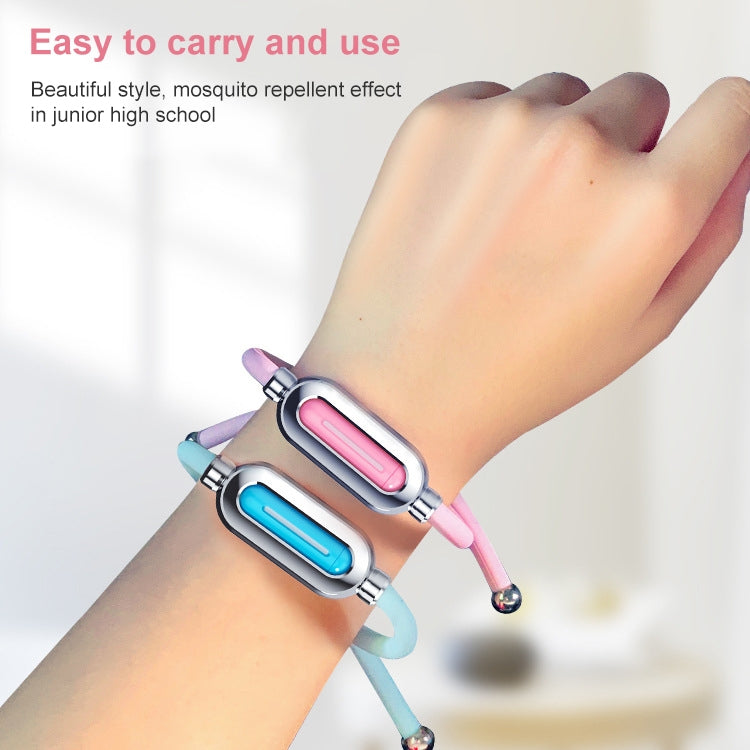 2 PCS Pink Pink SB-1301 Silicone Mosquito Repellent Bracelet Natural Plant Essential Oil Mosquito Buckle