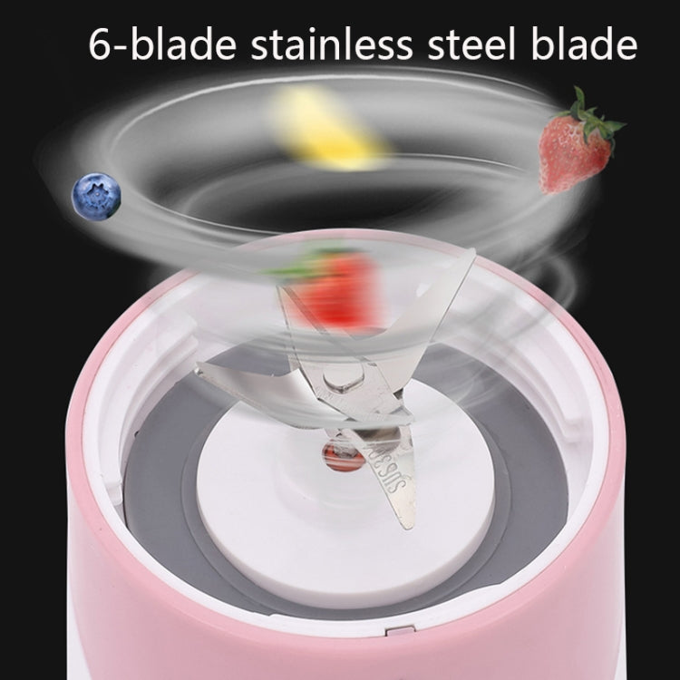 Mini Portable Juicer USB Juice Mixing Cup(Pink)