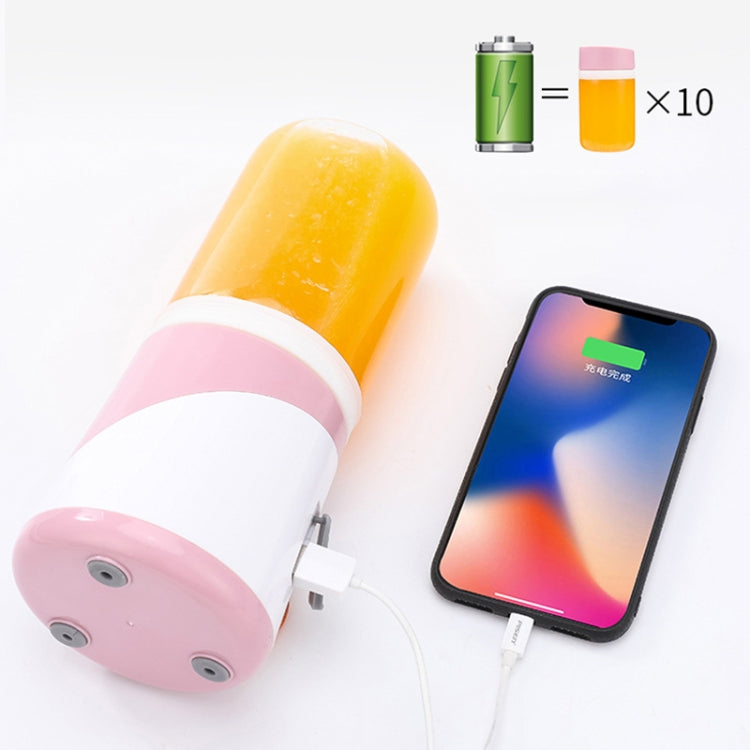 Mini Portable Juicer USB Juice Mixing Cup(Pink)
