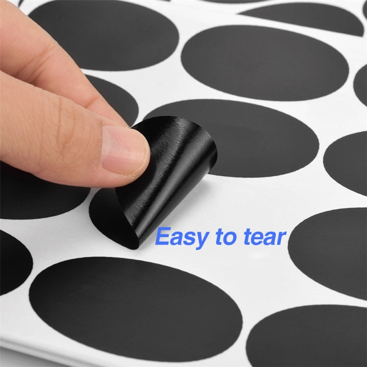 50 Sets Waterproof Removable Storage Bottle Sticker PVC Easy-To-Erasable Blackboard Sticker 25PCS/Set 210x210mm