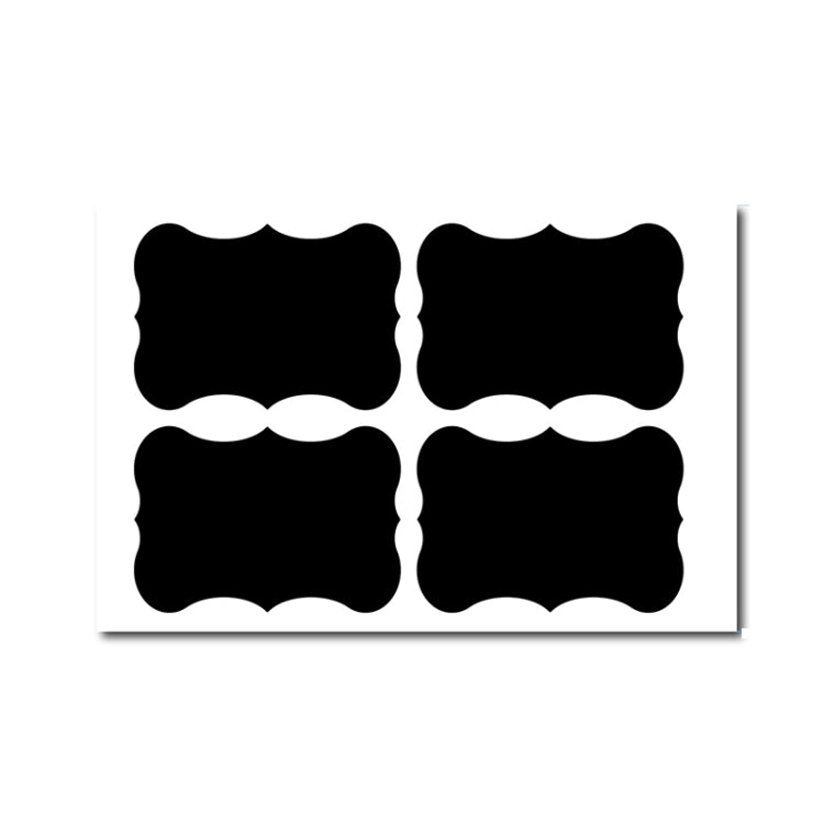 50 Sets Waterproof Removable Storage Bottle Sticker PVC Easy-To-Erasable Blackboard Sticker 4PCS/Set 120x80mm