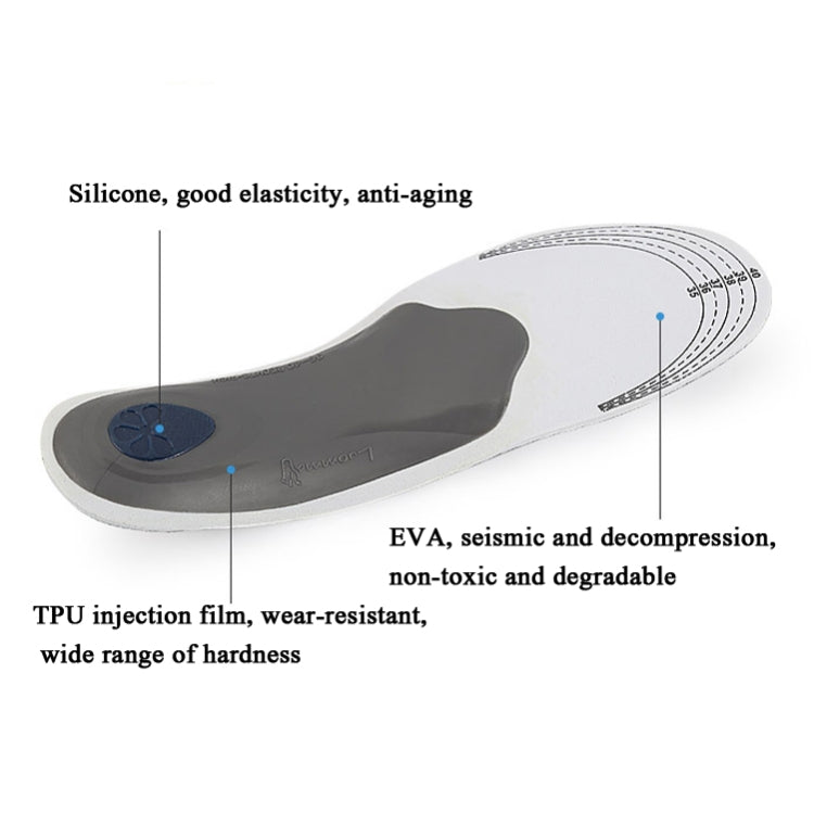 2 Pairs Flat Foot Valgus X-Leg Correction Insoles Men And Women Sports Insoles, Size: Lï¼ˆ40-46)