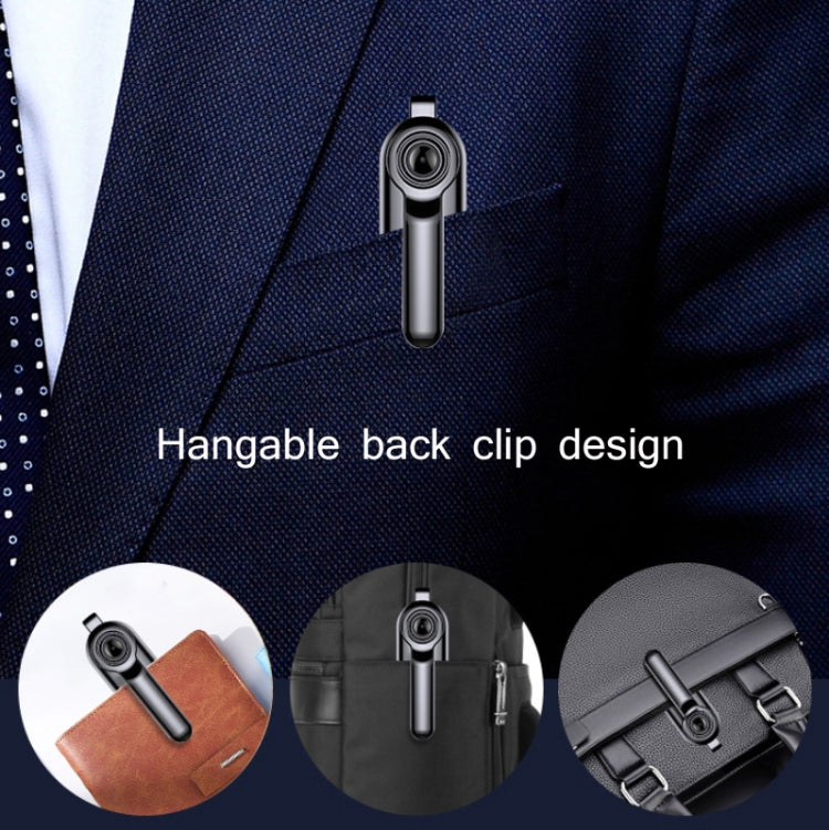 V3 1080P Portable Hanging Back Clip Wide-Angle HD 1080P Voice Video Recorder, Capacity: 8GB(Black)