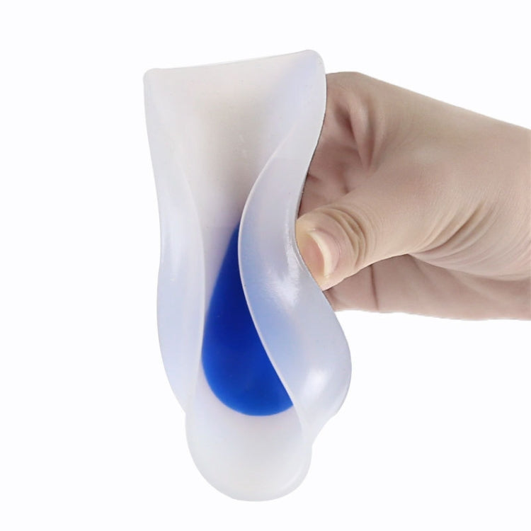 Silicone Heel Insole Is Comfortable Soft And Shock-Absorbing To Protect The Heel Insole, Size: S(Blue White)