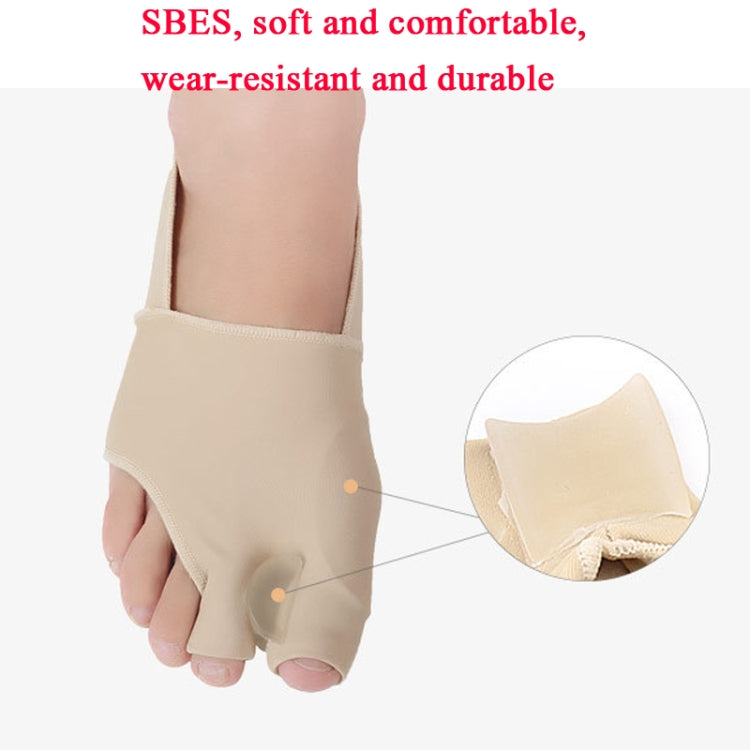 1 Pair Two Toes Split Toe Guard Foot Cover Toe Separation Thumb Varus Correction Foot Cover,Style: Inner Package Complexion, Size: L (40-45)