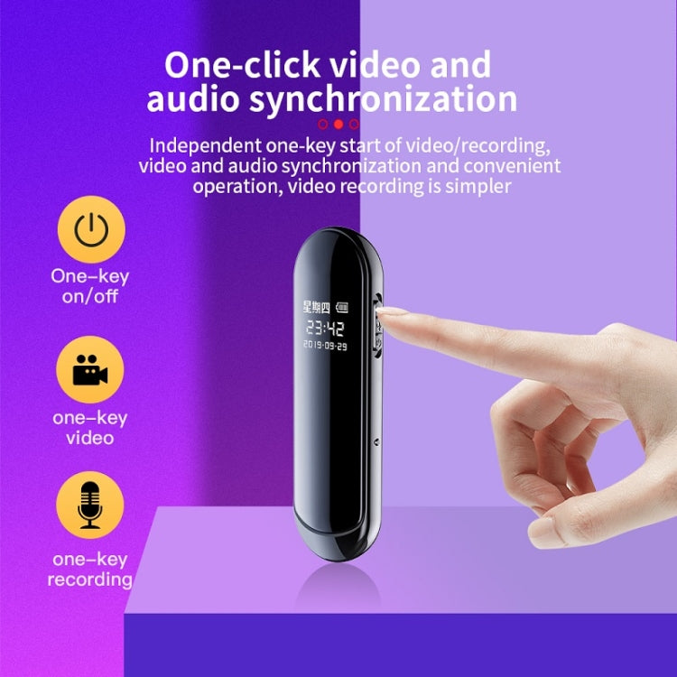 V8 160 Degrees Wide Angle 1080P Smart HD Video Pen Noise Reduction Voice Recorder, Capacity: 128GB