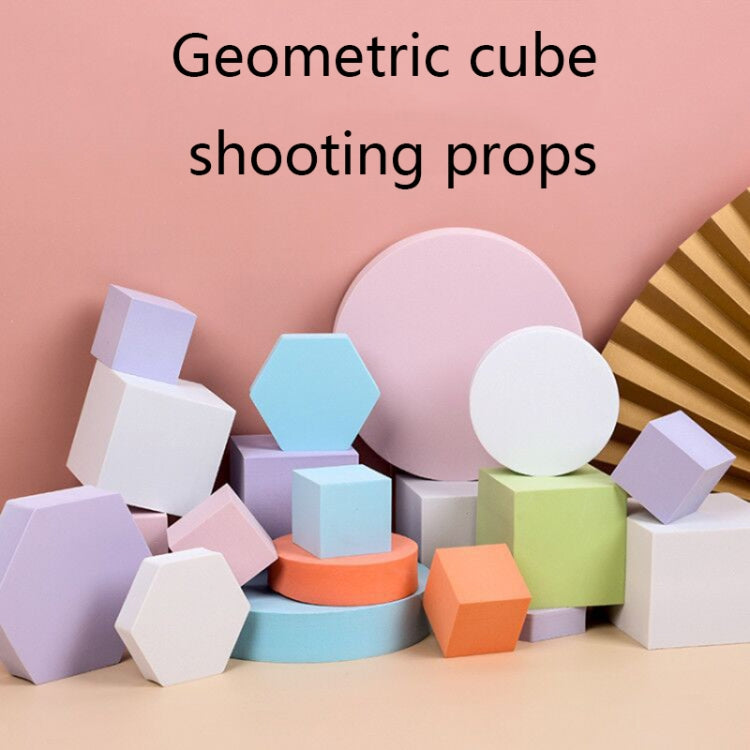 8 PCS Geometric Cube Photo Props Decorative Ornaments Photography Platform, Colour: Small White Square