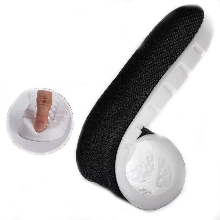 6 Pairs  085 Sports Insoles Men And Women Breathable Sweat-Absorbent Deodorant Silicone Thickened Shock-Absorbing Insole, Size: 40(White Bottom Black Surface)
