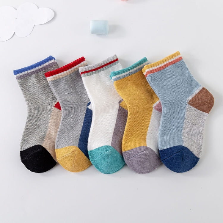 10 Pairs Spring And Summer Children Socks Combed Cotton Tube Socks M