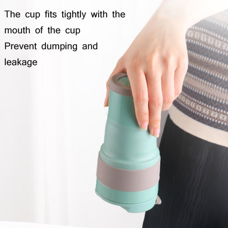 380ml Outdoor Travel Silicone Folding Eater Cup Sports Portable Retractable Compression Cup, Colour: Cyan