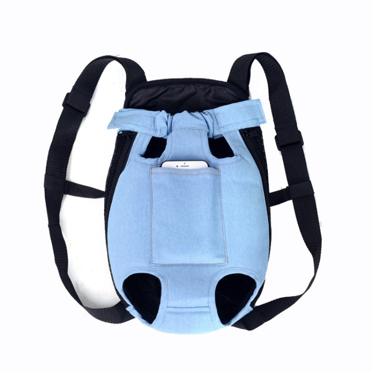 Dog Going Out Foldable On Chest Backpack Pet Carrier Bag, Colour: Light Color Cowboy (Four Seasons)