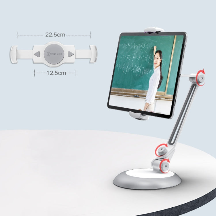 Xiaotian Adjustable Desktop Computer Bracket Cantilever Support Mobile Phone Lazy Bracket(White Gray)