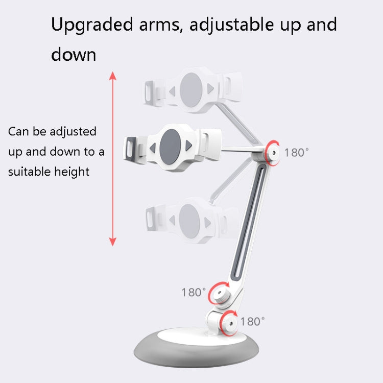 Xiaotian Adjustable Desktop Computer Bracket Cantilever Support Mobile Phone Lazy Bracket(White Gray)