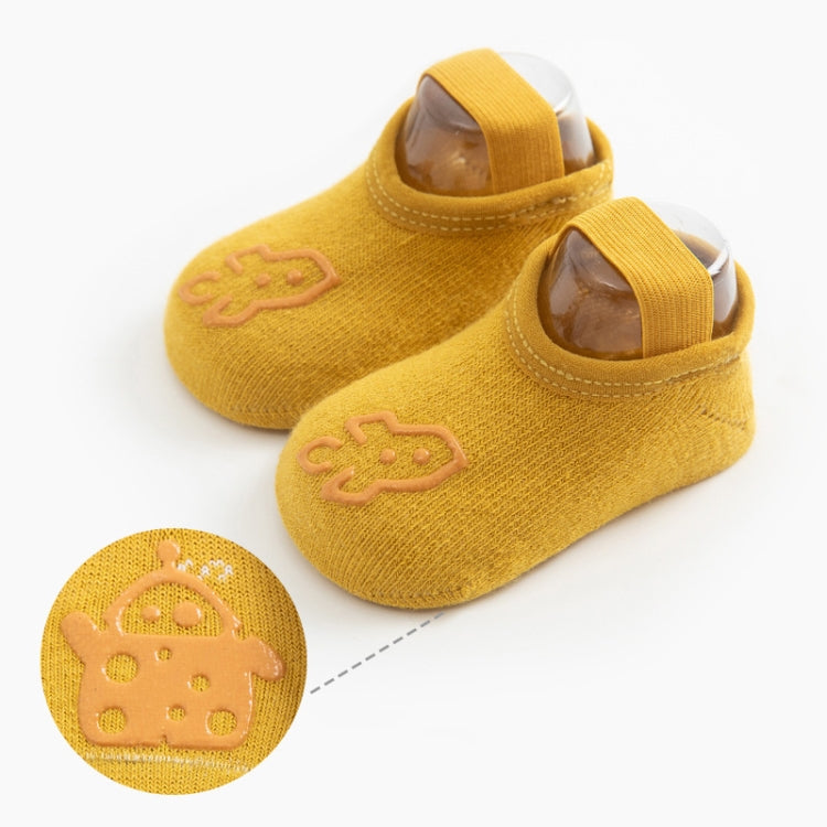4 Pairs Baby Socks Cartoon Print Glue Strap Baby Anti-Slip Floor Socks Size: S 0-1 Years Old