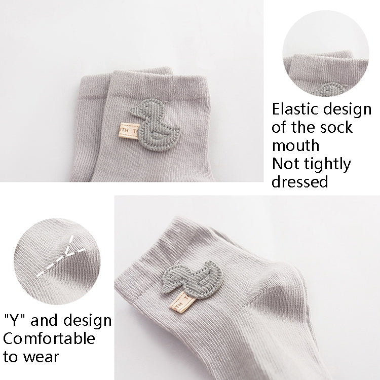 3 Pairs Children Socks Combing Cotton Neonatal Baby Socks Suitable Age: 6-12 Months