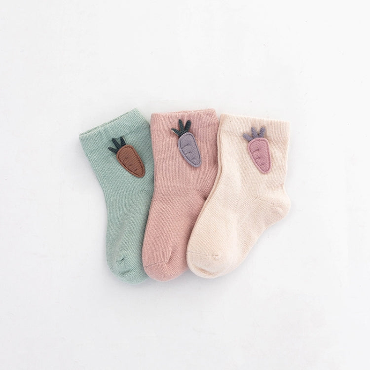 3 Pairs Children Socks Combing Cotton Neonatal Baby Socks Suitable Age: 1-3 Years Old