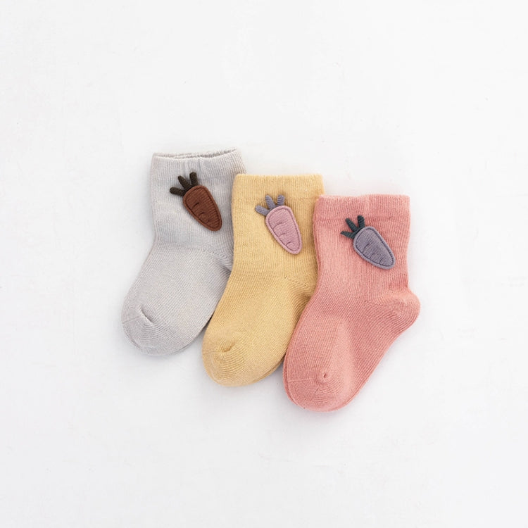 3 Pairs Children Socks Combing Cotton Neonatal Baby Socks Suitable Age: 1-3 Years Old