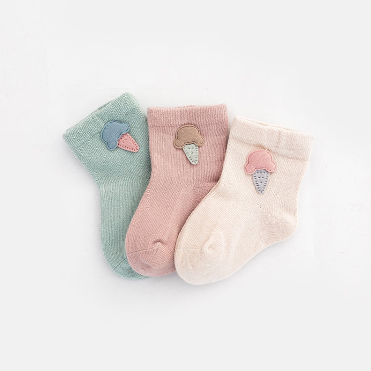 3 Pairs Children Socks Combing Cotton Neonatal Baby Socks Suitable Age: 1-3 Years Old