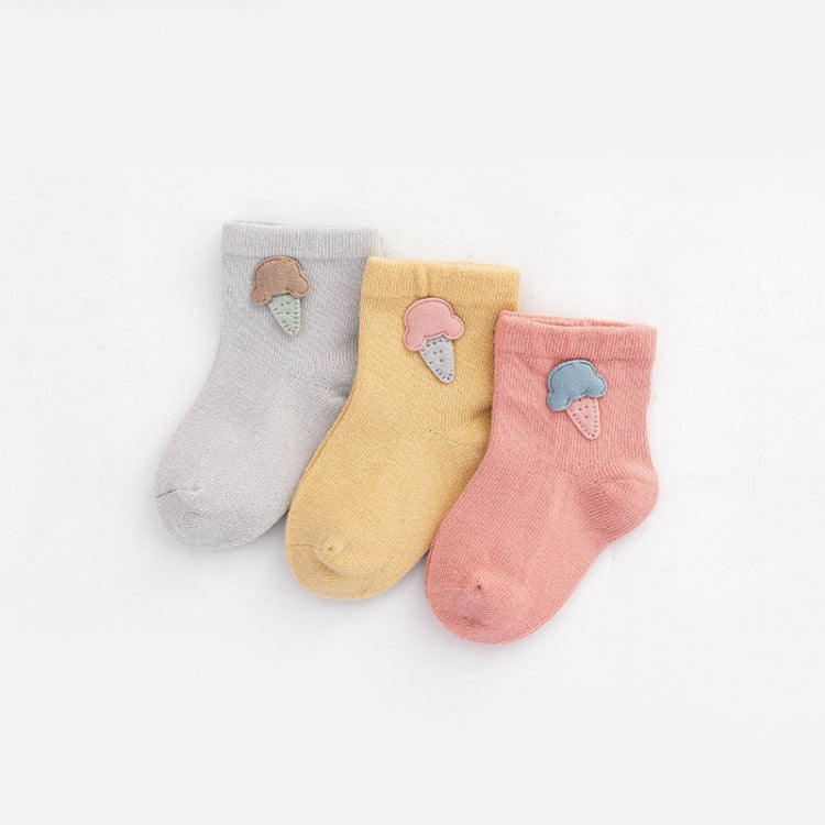 3 Pairs Children Socks Combing Cotton Neonatal Baby Socks Suitable Age: 1-3 Years Old