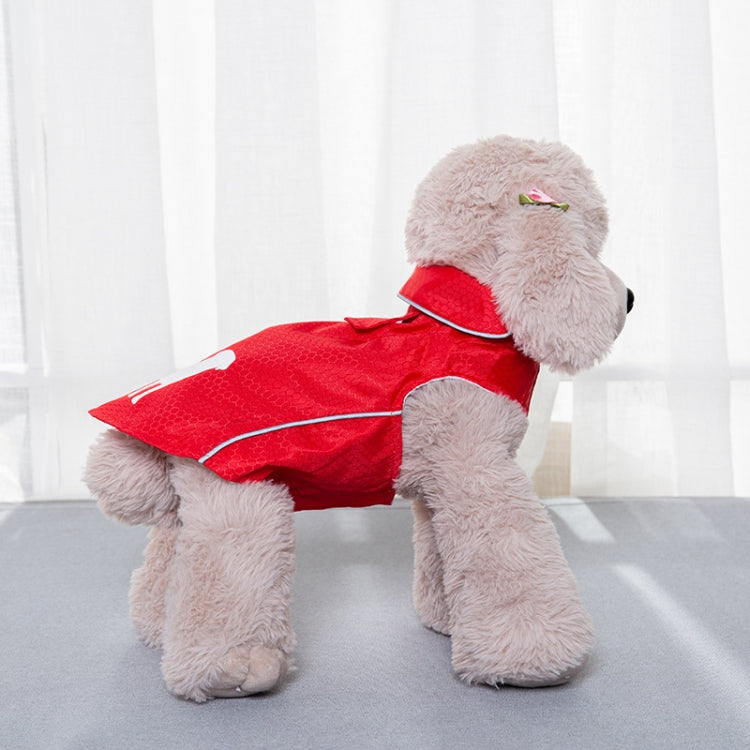 Double-Layer Thin Pet Jacket Small Dog And Cat Reflective Raincoat, Size: S