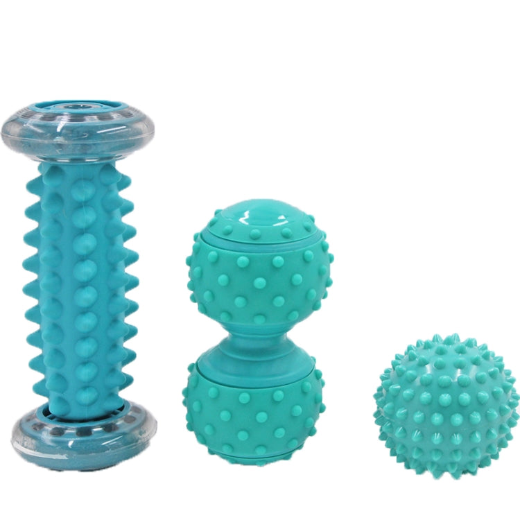 Massage Ball Plantar Fascia Ball Muscle Relaxation Fitness Ball Hand Holding Ball,Style: Green Foot Bottom + Bump Peanut Ball + 7cm Tattan