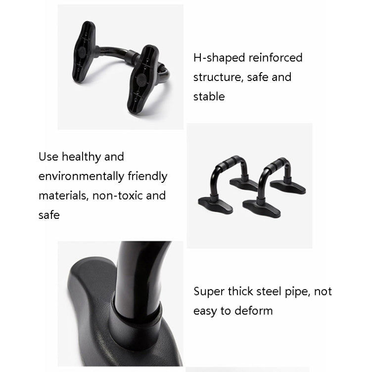 H-Type Push-Up Stand Men Fitness Equipment(Black)