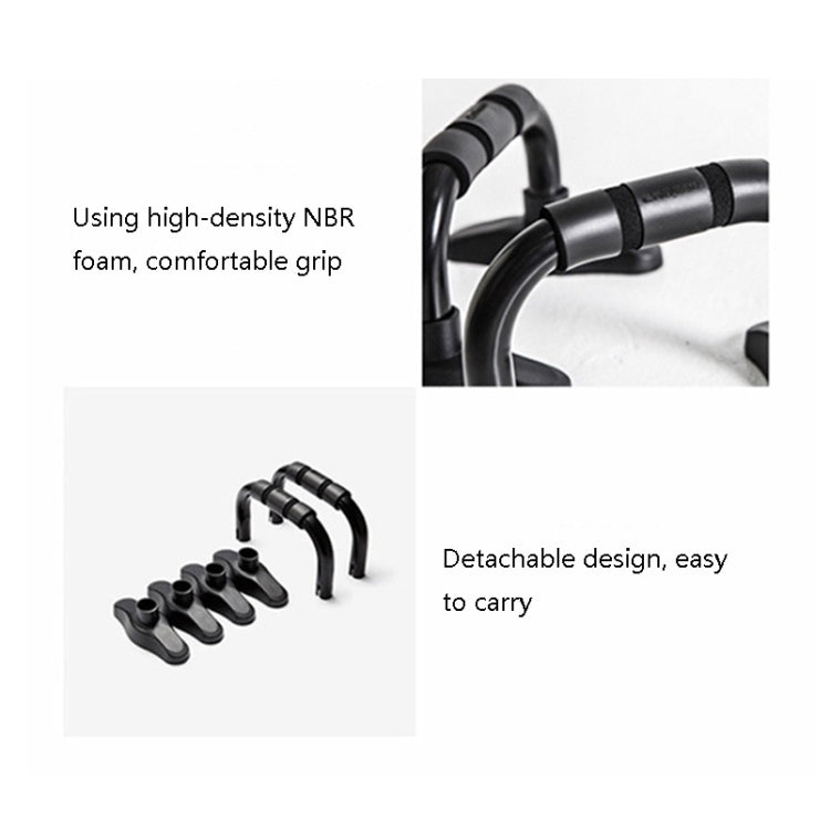H-Type Push-Up Stand Men Fitness Equipment(Black)