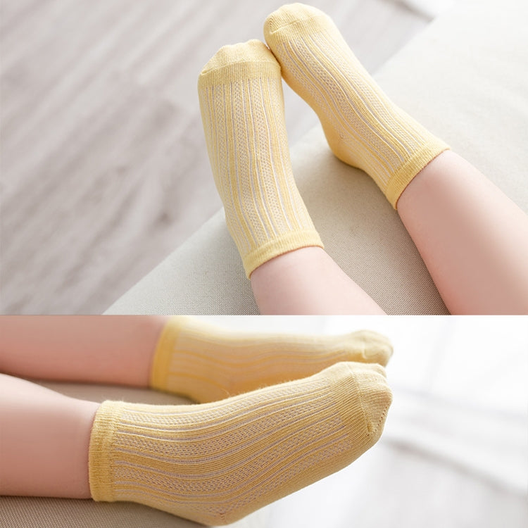 5 Pairs / Set Children Socks Spring And Summer Mesh Thin Cotton Breathable Baby Middle Tube Socks, Toyan Socks: S