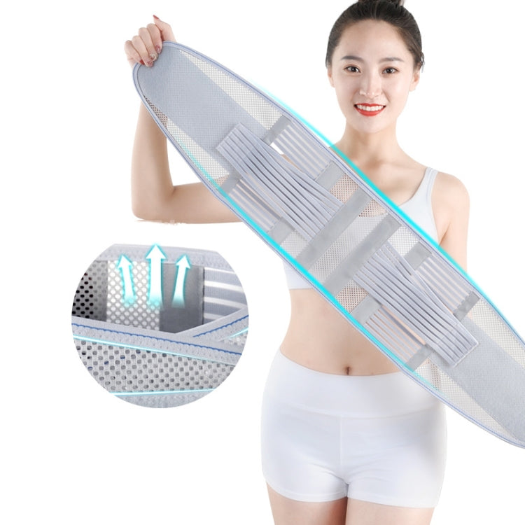 Steel Plate Support Belt Lumbar Intervertebral Disc Herniation Women Waist Warm Waist Belt, Specification: L(Gray)