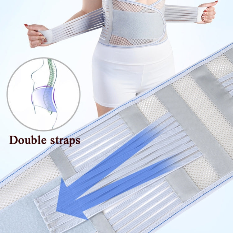 Steel Plate Support Belt Lumbar Intervertebral Disc Herniation Women Waist Warm Waist Belt, Specification: L(Gray)