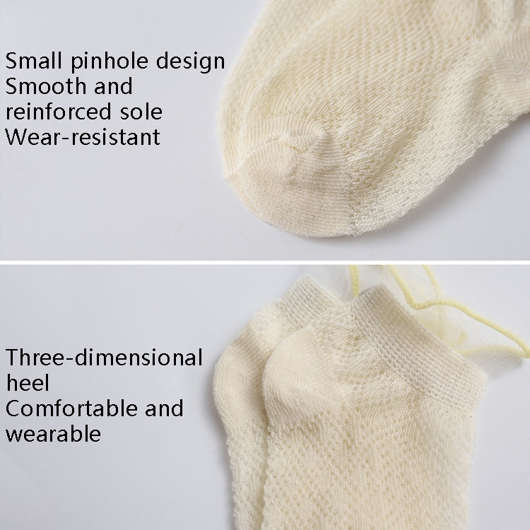 5 Pairs / Set Baby Socks Mesh Thin Cotton Breathable Children Boat Socks, Toyan Socks: S 0-1 Years Old(Boy Heel Reinforcement)