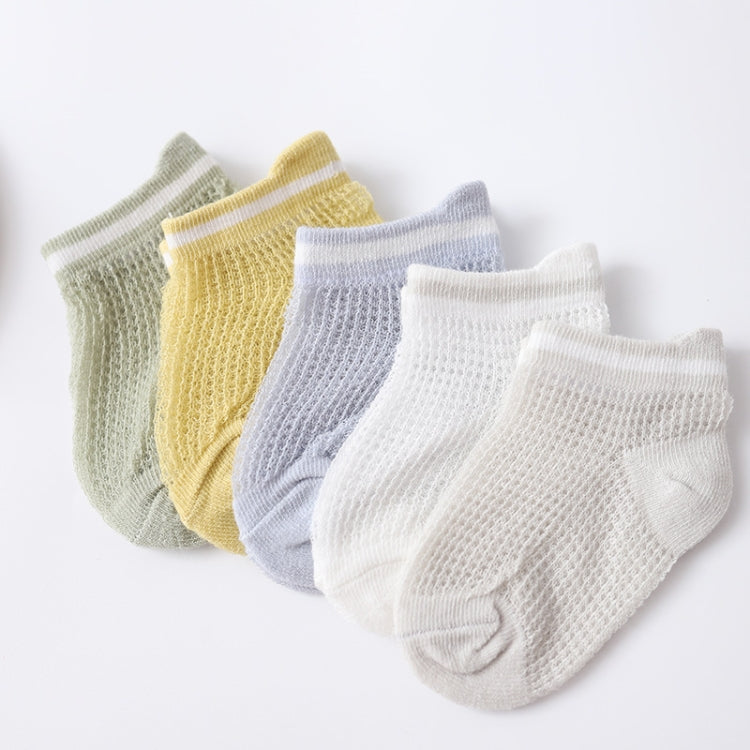 5 Pairs / Set Baby Socks Mesh Thin Cotton Breathable Children Boat Socks, Toyan Socks: M 1-3 Years Old